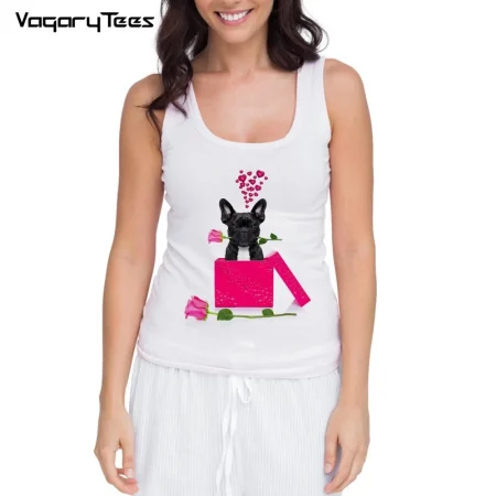 Rose French BullDog Women's Tank Top