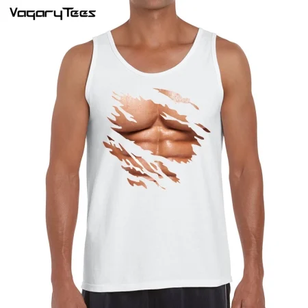Stomach Pack Abs Men's Tank Top