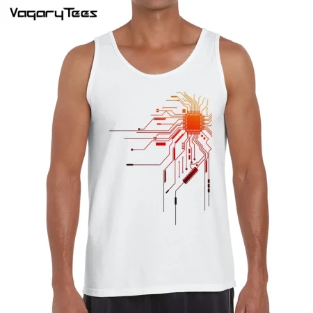 Computer CPU Heart Men's Tank Top