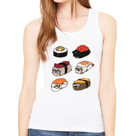 Sushi Sloths Food Women's Tank Top