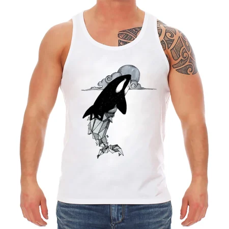 Killer Whale Geometric Men's Tank Top