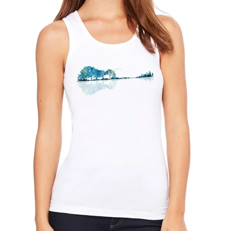 Women's Tank Top Nature Guitar Water Color