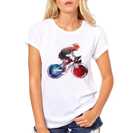 Cycling Art Watercolor Women's T-Shirt