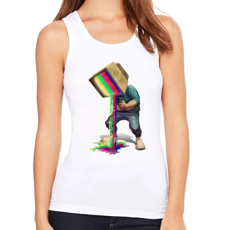 TV Men Funny Women's Tank Top