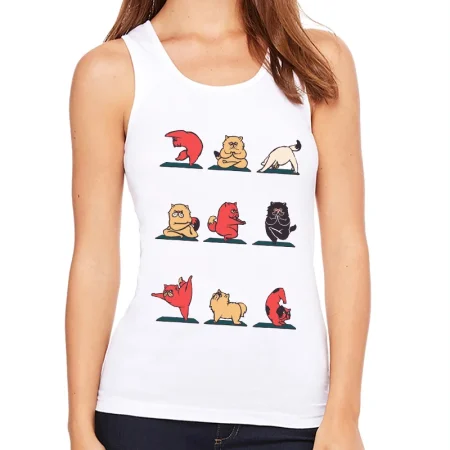 Cat Flamingo Yoga Women's Tank Tops